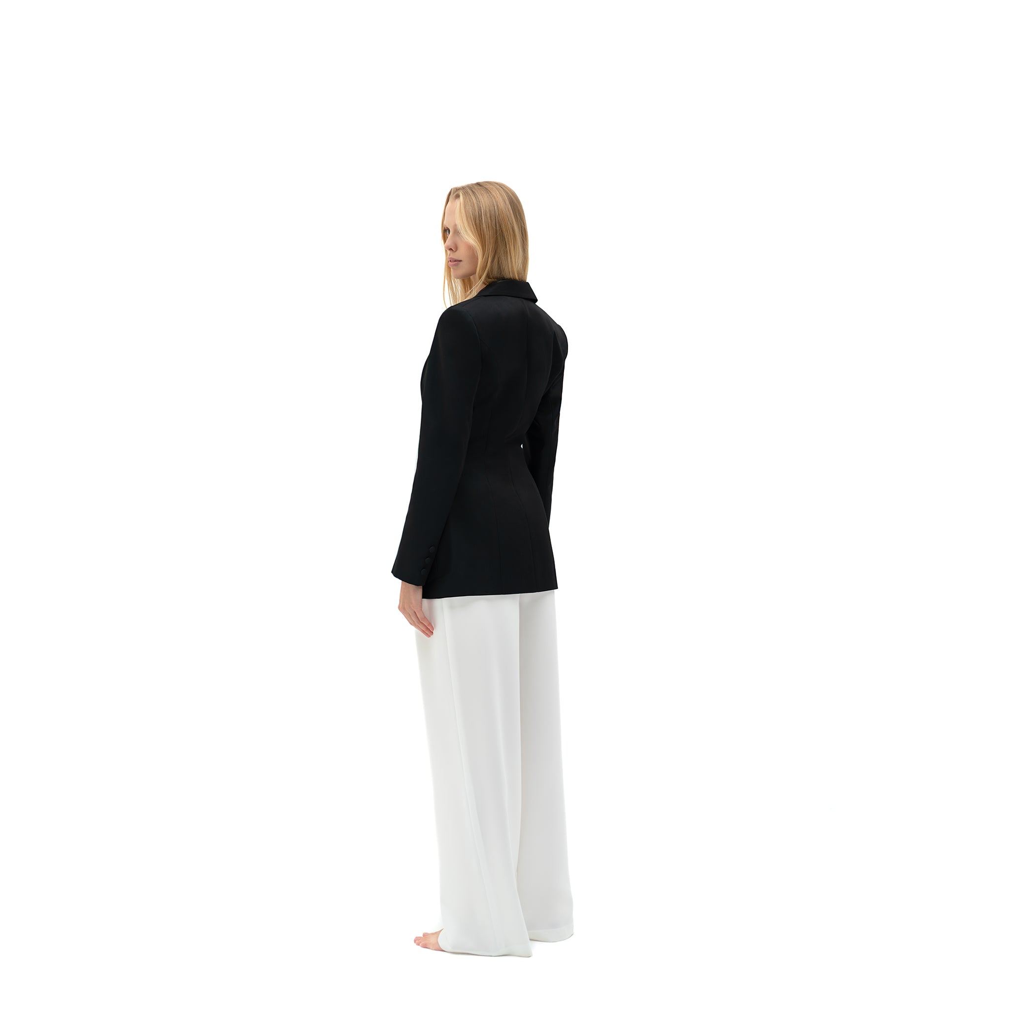 ISABELA TAILORED PADDED SHOULDER BLAZER